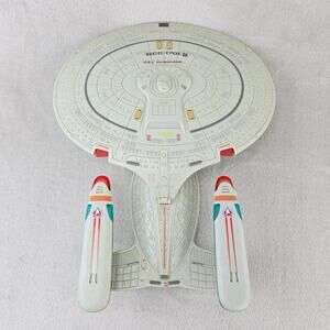 Playmates 1992 Star Trek TNG USS Enterprise toy *TESTED WORKING* (MISSING STAND)